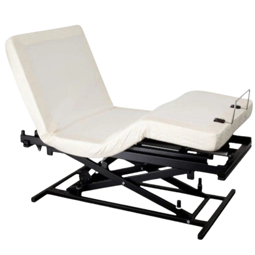 Side View Of The Transfer Master Supernal Hi Low Adjustable Bed Without Mattress