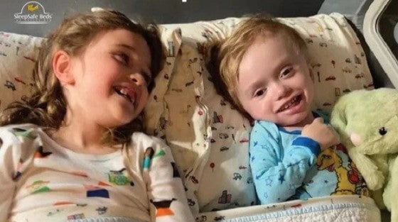 Sleep Safe 2 Medium Bed Full Size Children Smiling