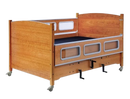 Sleep Safe 2 Medium Bed Full Size Side View Wooden Finish No Padding Manual Articulation