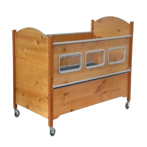 Sleep Safe Basic Bed Side View Alder Finish No Padding