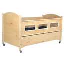 Sleep Safe Basic Bed Side View Maple Finish No Padding