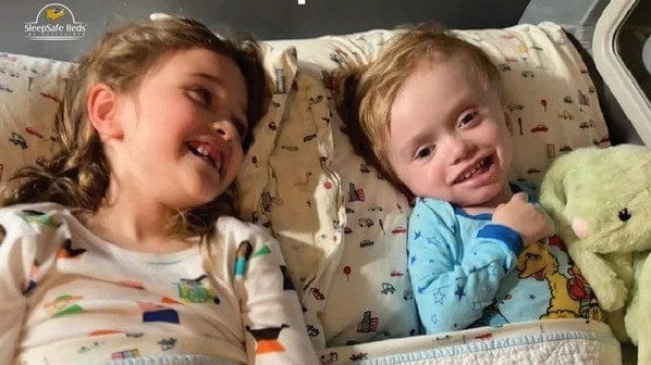 Sleep Safe Low Bed Full Size Children Smiling