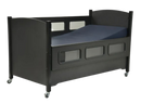 Sleep Safe Low Bed Side View In Black Without Padding Electric Articulation