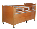 Sleep Safe Low Bed Side View Wooden Without Padding Manual Articulation