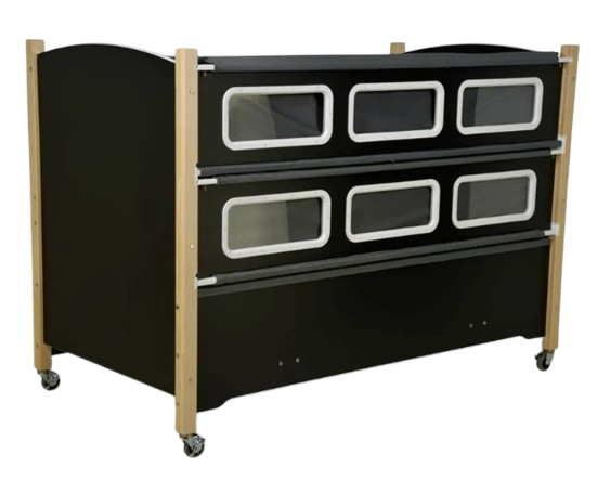 Sleep Safe Tall Bed Side View Black Finish