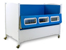 Sleep Safe Tall Bed Side View White Color With Blue Padding Around Windows