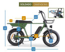 GoBike Soldado Lightweight 750W Dual-Passenger Electric Bike