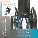 Strongback 24HD Heavy Duty Wheelchair With Strongback Mobility  Features Highlighted