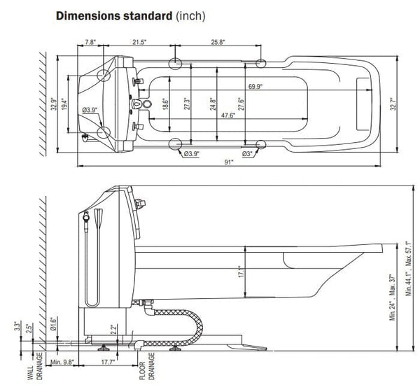 TR Equipment Assisted Bathtub TR 900