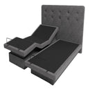 The Dawn House Bed Front View Gray Slate Color King Size With Headboard And No Mattress