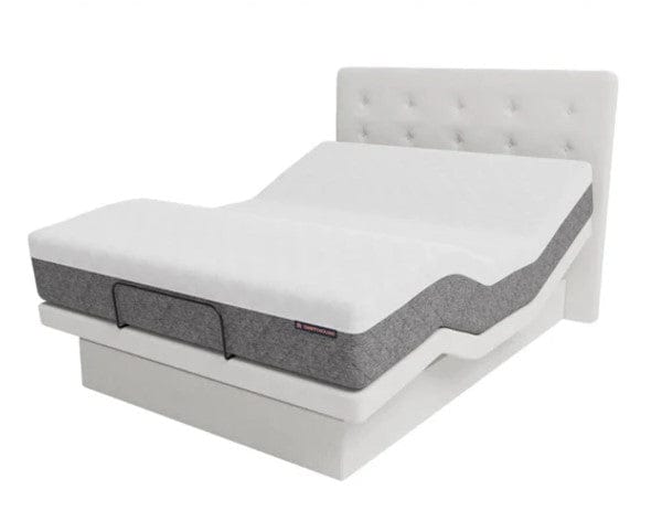 The Dawn House Bed Front View Gray Slate Color With Mattress And Headboard