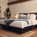 The Dawn House Bed Front View Split King Gray Slate Color With Headboard And Mattress
