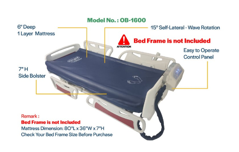 ObboMed OB-1600 Low Air Loss Mattress With Alternating Pressure And Self-Lateral-Wave Rotation