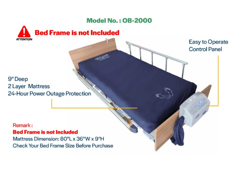 ObboMed OB-2000 StandardAir Low Air Loss Mattress With Alternating Pressure