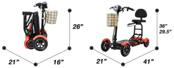 Bangeran Dragon Lightweight Foldable Mobility Scooter