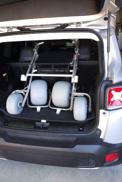 Wheeleez All-Terrain Beach Rollator Inside A Car's Trunk
