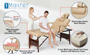 Master Massage Equipment 30" DEL RAY™ SALON Portable Massage Table Package with Therma-Top® - Adjustable Heating System! (Sand Color)