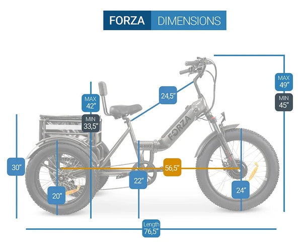 GoBike Forza Electric Tricycle With Storage