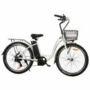 Ecotric Peacedove 26inch Electric City Bike With Basket And Rear Rack