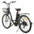 Ecotric Peacedove 26inch Electric City Bike With Basket And Rear Rack
