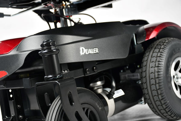 Close Up Side View Of The Merits Dualer Power Chair