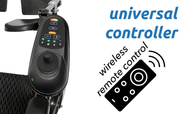 Close Up View Of The ComfyGo X9 Electric Wheelchair Wireless Remote Controller