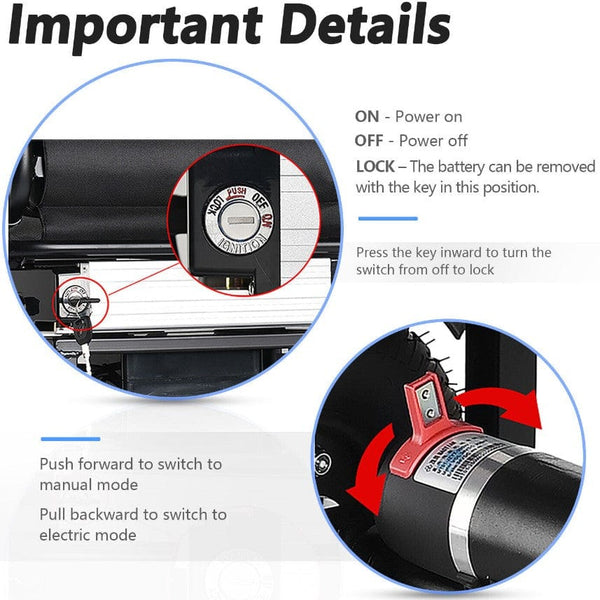 Close Up View Of The Important Details Of The MotoTec Folding Mobility Electric Trike 48v 700w Dual Motor Lithium