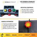Close Up View Of The LITE Mobile Stairlift Control Panel And Handlebar Extension Knob