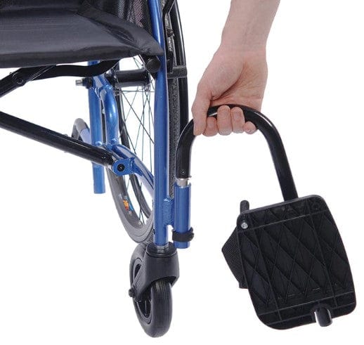 Close Up View Of The Leg Rest For The Strongback 22S Ultra-Lightweight Wheelchair