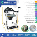 Diagram Of The Freedom Transfer Patient Lift Highlighting The Dimensions