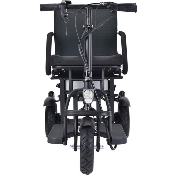 Front Centered View Of The MotoTec Folding Mobility Electric Trike 48v 700w Dual Motor Lithium
