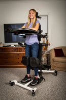Front View Of The EasyStand Bantam Medium Standing Frame Shown With Girl Using Device In An Upright Position