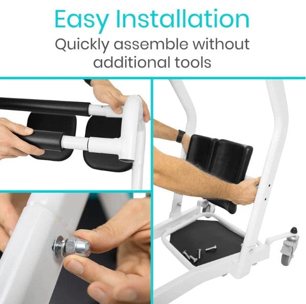 Image Highlighting The Easy Installation For The Vive Health Transport Stand Assist
