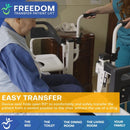 Image Of Elderly Man And Caregiver Highlighting The Easy Transfer Feature Of The Freedom Transfer Patient Lift