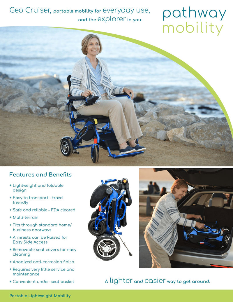 Pathway Mobility Geo-Cruiser DX Foldable Electric Wheelchair