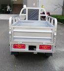 Rear Centered View Of The PET Electric Cargo Truck Shown In An Outdoor Setting