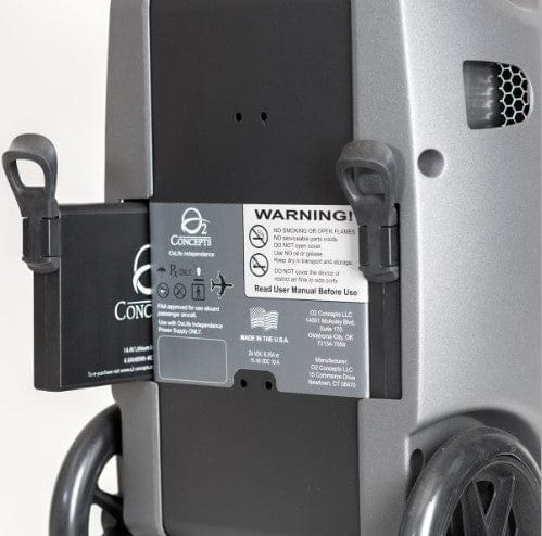 Rear View Of The O2 Concepts Oxlife Independence Oxygen Concentrator Battery