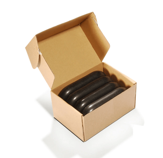 Master Massage Equipment XXL Flat Ovular Basalt Hot Massage Stone 4 Piece Pack 6" X 3.4" X 1.1" Rock