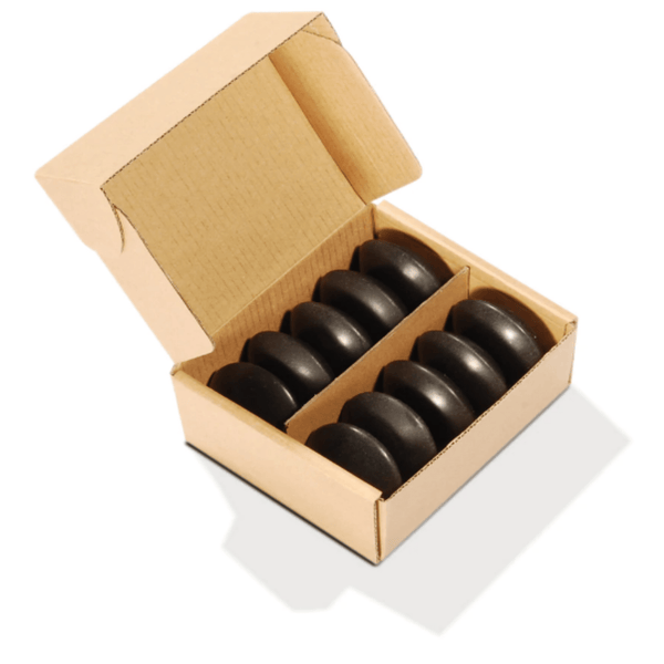 Master Massage Equipment Contour Shape Malteser Basalt Stone For Hot Stone Massage 10 Piece Pack