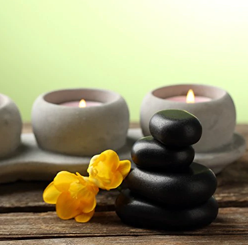 Master Massage Equipment Basalt Hot Stone Toe Set 8 Piece Pack (1.5 ” x 1” X0.3")