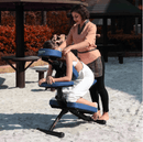 Master Massage Equipment Rio Portable Massage Chair Lightweight Strong Deluxe Adjustable Storable With Luggage Style Carrying Case, Royal Blue