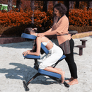 Master Massage Equipment Rio Portable Massage Chair Lightweight Strong Deluxe Adjustable Storable With Luggage Style Carrying Case, Royal Blue