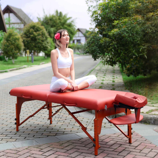 Master Massage Equipment 31" SANTANA™ Portable Massage Table Package with MEMORY FOAM Layer, Shiatsu Cables, & Reiki Panels