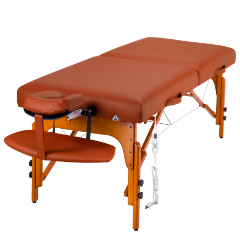 Master Massage Equipment 31" SANTANA™ Portable Massage Table Package with MEMORY FOAM Layer, Shiatsu Cables, & Reiki Panels