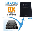 AIMS Power Lithium Battery 24V 400AMP LiFePO4 Industrial Grade