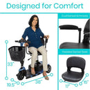 Vive Health 3 Wheel Mobility Scooter - Electric Long Range Powered Wheelchair