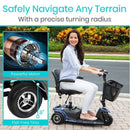 Vive Health 3 Wheel Mobility Scooter - Electric Long Range Powered Wheelchair
