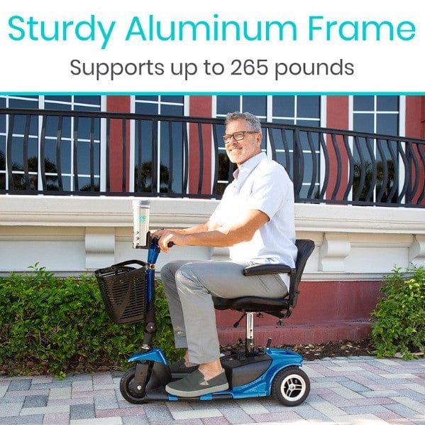 Vive Health 3 Wheel Mobility Scooter - Electric Long Range Powered Wheelchair