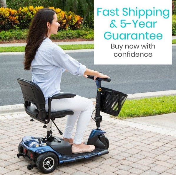 Vive Health 3 Wheel Mobility Scooter - Electric Long Range Powered Wheelchair