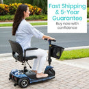 Vive Health 3 Wheel Mobility Scooter - Electric Long Range Powered Wheelchair